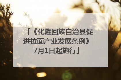 《化隆回族自治县促进拉面产业发展条例》7月1日起施行