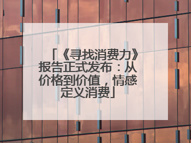 《寻找消费力》报告正式发布：从价格到价值，情感定义消费