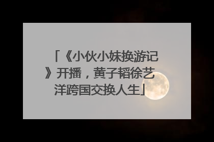 《小伙小妹换游记》开播，黄子韬徐艺洋跨国交换人生