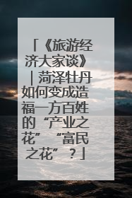 《旅游经济大家谈》｜菏泽牡丹如何变成造福一方百姓的“产业之花”“富民之花”？