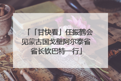 「甘快看」任振鹤会见蒙古国戈壁阿尔泰省省长钦巴特一行