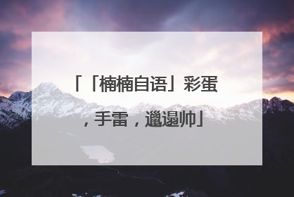 「楠楠自语」彩蛋，手雷，邋遢帅