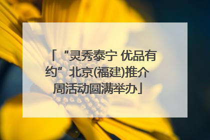 “灵秀泰宁 优品有约”北京(福建)推介周活动圆满举办