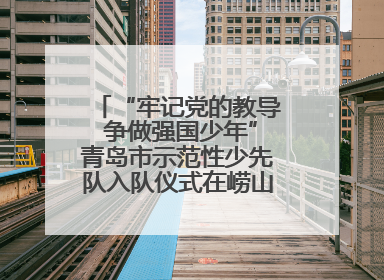 “牢记党的教导 争做强国少年”青岛市示范性少先队入队仪式在崂山区举办