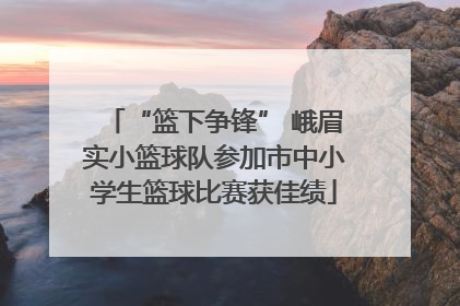 “篮下争锋” 峨眉实小篮球队参加市中小学生篮球比赛获佳绩