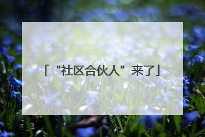 “社区合伙人”来了