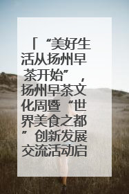 “美好生活从扬州早茶开始”，扬州早茶文化周暨“世界美食之都”创新发展交流活动启幕