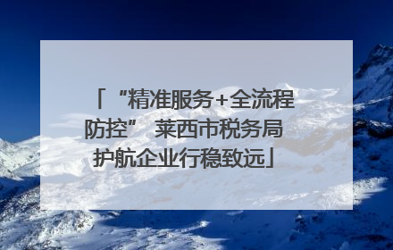 “精准服务+全流程防控” 莱西市税务局护航企业行稳致远