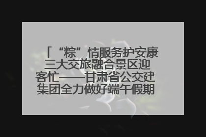 “粽”情服务护安康 三大交旅融合景区迎客忙——甘肃省公交建集团全力做好端午假期景区运营工作