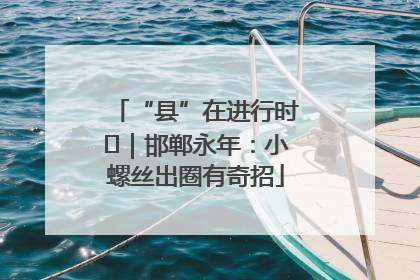 “县”在进行时⑬｜邯郸永年：小螺丝出圈有奇招