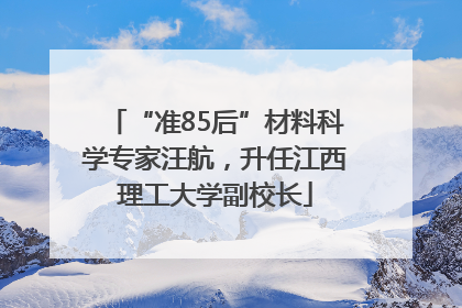“准85后”材料科学专家汪航，升任江西理工大学副校长