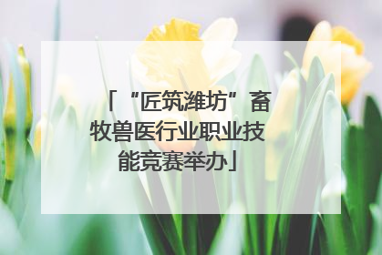 “匠筑潍坊”畜牧兽医行业职业技能竞赛举办