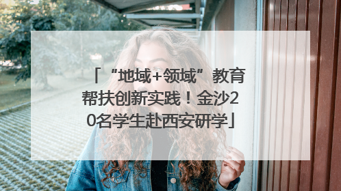 “地域+领域”教育帮扶创新实践！金沙20名学生赴西安研学