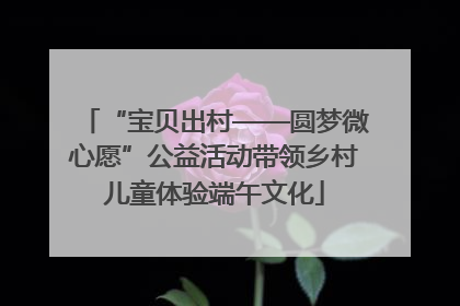 “宝贝出村——圆梦微心愿”公益活动带领乡村儿童体验端午文化