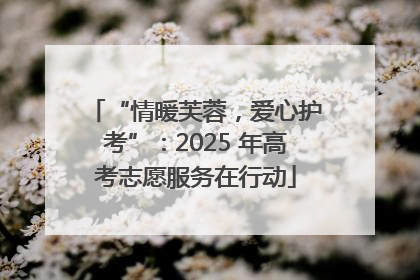 “情暖芙蓉，爱心护考”：2025 年高考志愿服务在行动