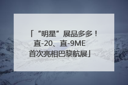 “明星”展品多多！直-20、直-9ME首次亮相巴黎航展