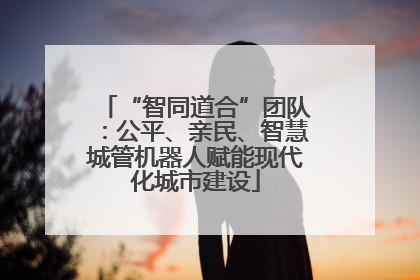 “智同道合”团队：公平、亲民、智慧城管机器人赋能现代化城市建设