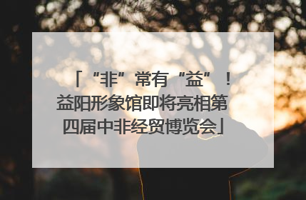 “非”常有“益”！益阳形象馆即将亮相第四届中非经贸博览会