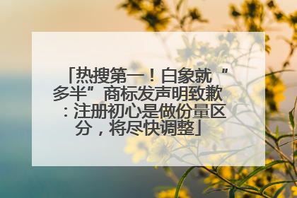 热搜第一！白象就“多半”商标发声明致歉：注册初心是做份量区分，将尽快调整