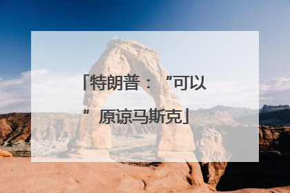 特朗普：“可以”原谅马斯克