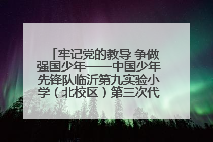 牢记党的教导 争做强国少年——中国少年先锋队临沂第九实验小学（北校区）第三次代表大会胜利召开