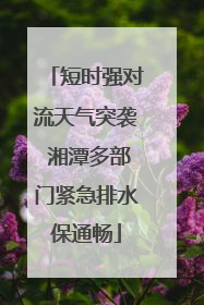 短时强对流天气突袭 湘潭多部门紧急排水保通畅