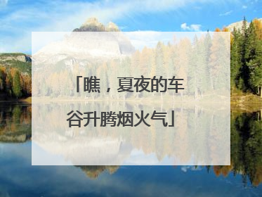 瞧，夏夜的车谷升腾烟火气