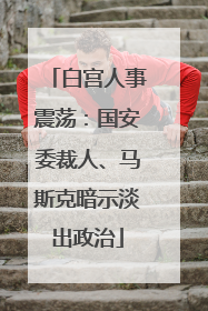 白宫人事震荡：国安委裁人、马斯克暗示淡出政治
