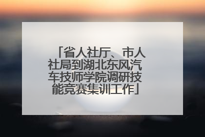 省人社厅、市人社局到湖北东风汽车技师学院调研技能竞赛集训工作