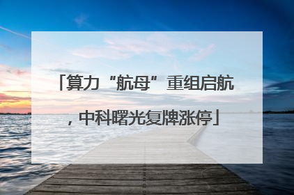 算力“航母”重组启航，中科曙光复牌涨停