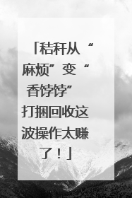 秸秆从“麻烦”变“香饽饽” 打捆回收这波操作太赚了！