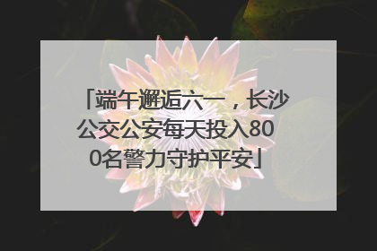 端午邂逅六一，长沙公交公安每天投入800名警力守护平安