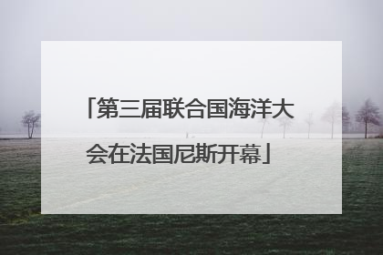 第三届联合国海洋大会在法国尼斯开幕