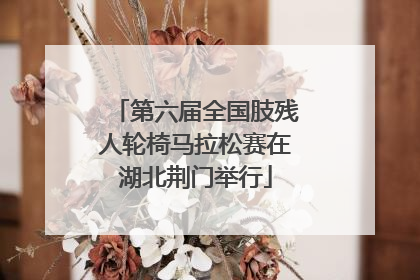 第六届全国肢残人轮椅马拉松赛在湖北荆门举行