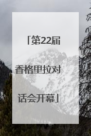 第22届香格里拉对话会开幕