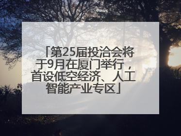 第25届投洽会将于9月在厦门举行，首设低空经济、人工智能产业专区