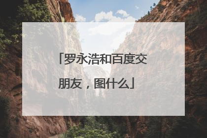 罗永浩和百度交朋友，图什么