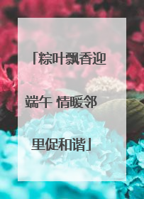 粽叶飘香迎端午 情暖邻里促和谐
