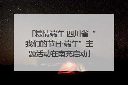 粽情端午 四川省“我们的节日·端午”主题活动在南充启动