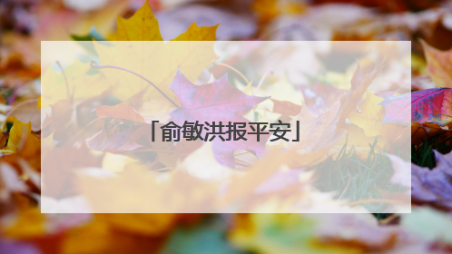 俞敏洪报平安