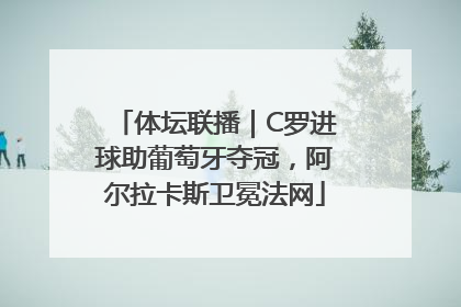 体坛联播｜C罗进球助葡萄牙夺冠，阿尔拉卡斯卫冕法网