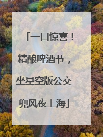 一口惊喜！精酿啤酒节，坐星空版公交兜风夜上海