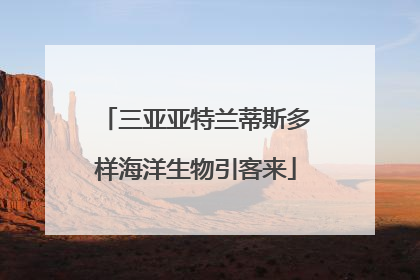 三亚亚特兰蒂斯多样海洋生物引客来