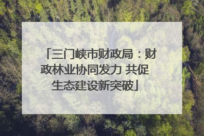 三门峡市财政局：财政林业协同发力 共促生态建设新突破