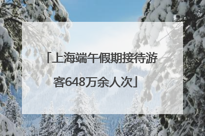 上海端午假期接待游客648万余人次