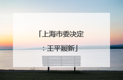 上海市委决定：王平履新