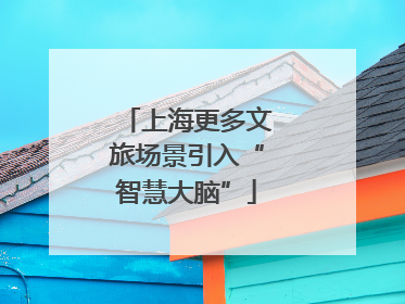 上海更多文旅场景引入“智慧大脑”