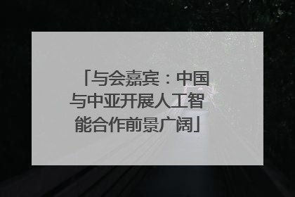 与会嘉宾：中国与中亚开展人工智能合作前景广阔