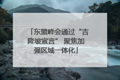 东盟峰会通过“吉隆坡宣言” 聚焦加强区域一体化
