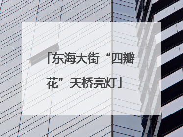 东海大街“四瓣花”天桥亮灯